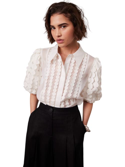 MINT VELVET MINT VELVET APPLIQUE ORGANZA SHIRT