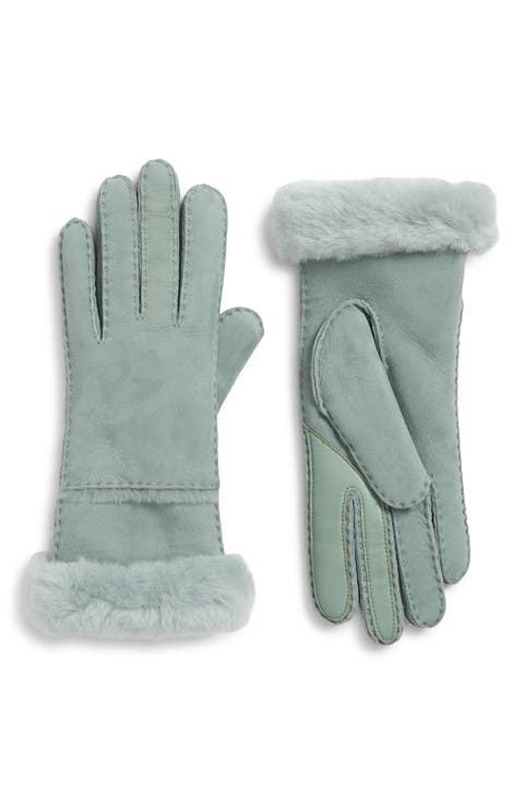 Seamed Touchscreen Compatible Genuine Shearling Gloves