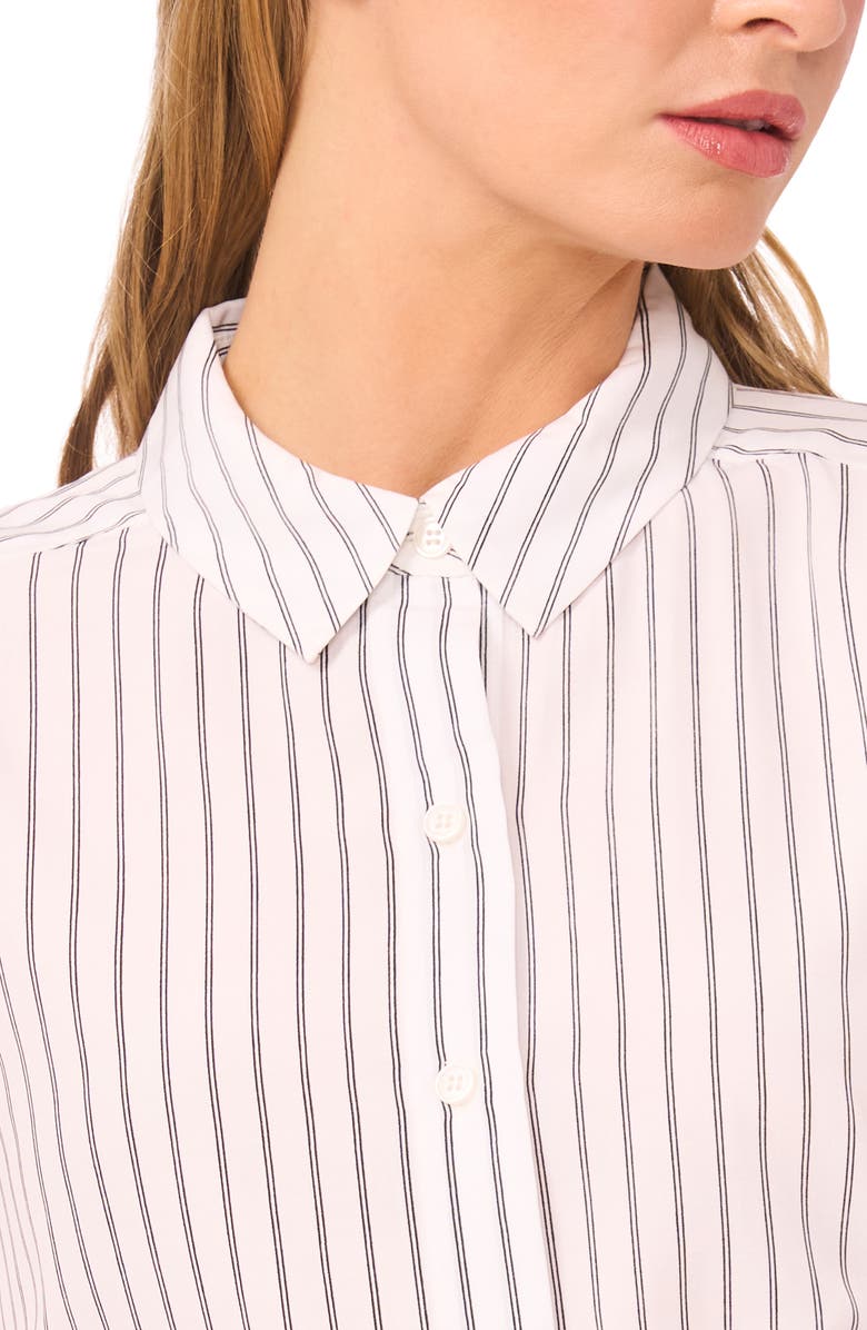 Halogen<sup>®</sup> Stripe Button-Up Shirt, Alternate, color, New Ivory