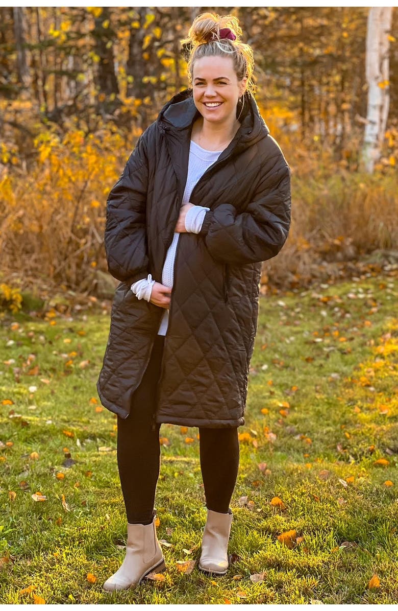 PinkBlush Quilted Long Puffer Jacket, Alternate, color,