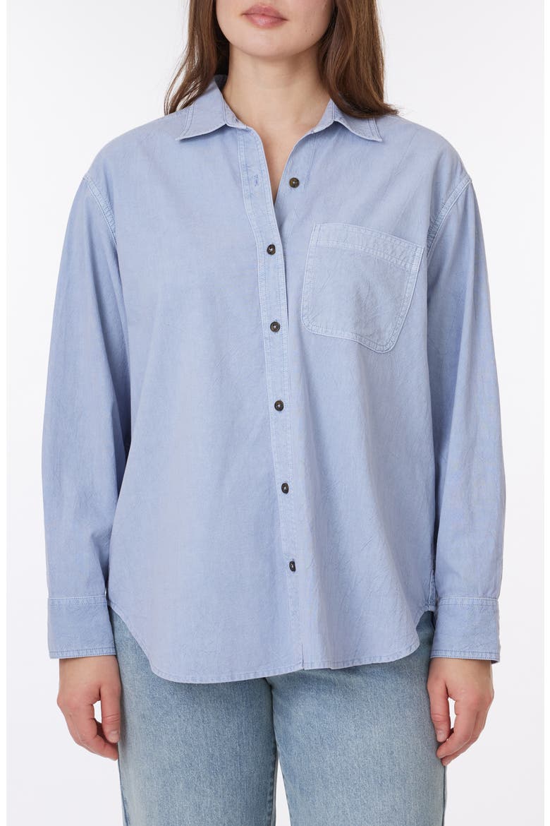 Alaina Sunwashed Relaxed Button-Up Shirt, Main, color, EVENTIDE