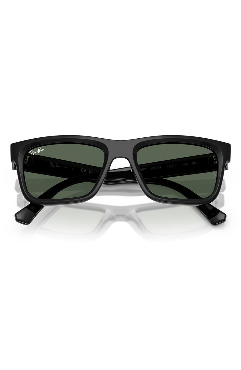 Ray-Ban Kids' 49mm Rectangular Sunglasses, Alternate, color, Black