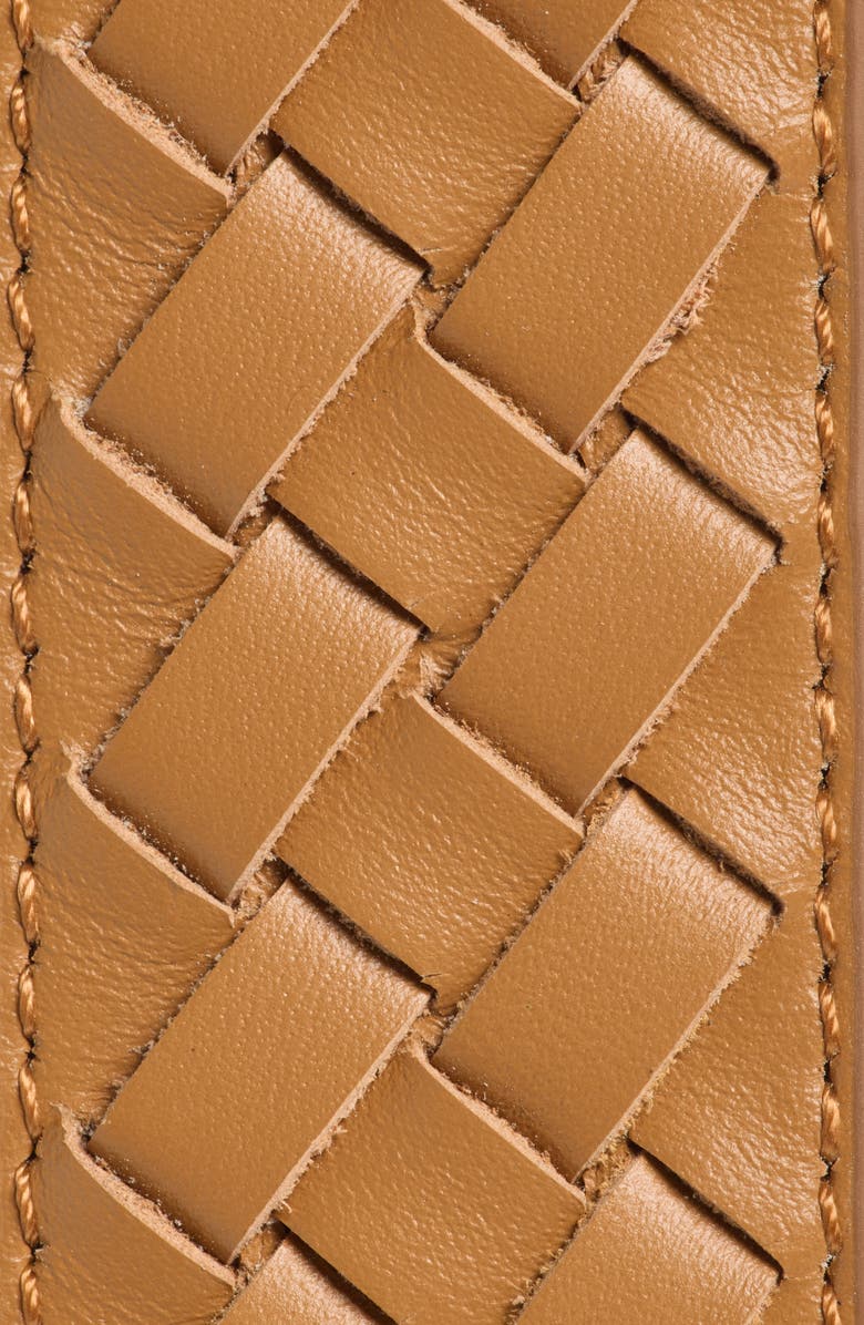 Nordstrom Enzo Woven Leather Belt, Alternate, color, Cognac
