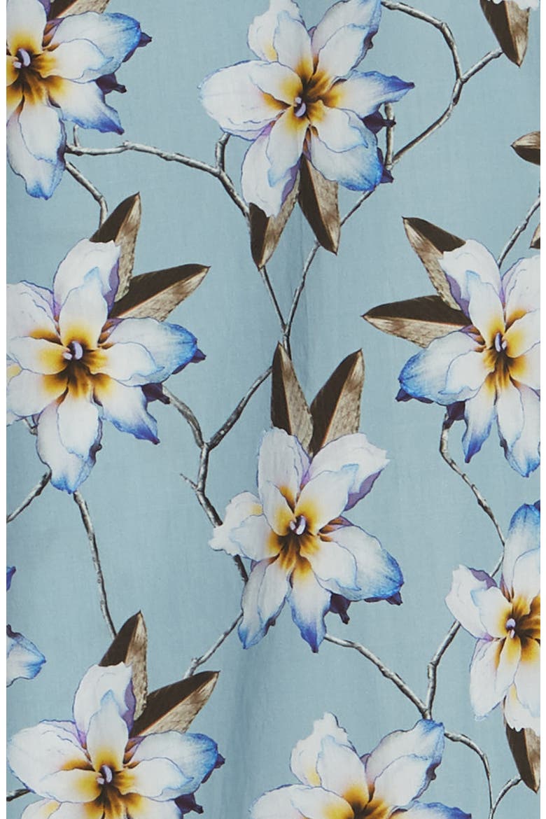 Slim Fit Floral Shirt, Alternate, color, LIGHT BLUE