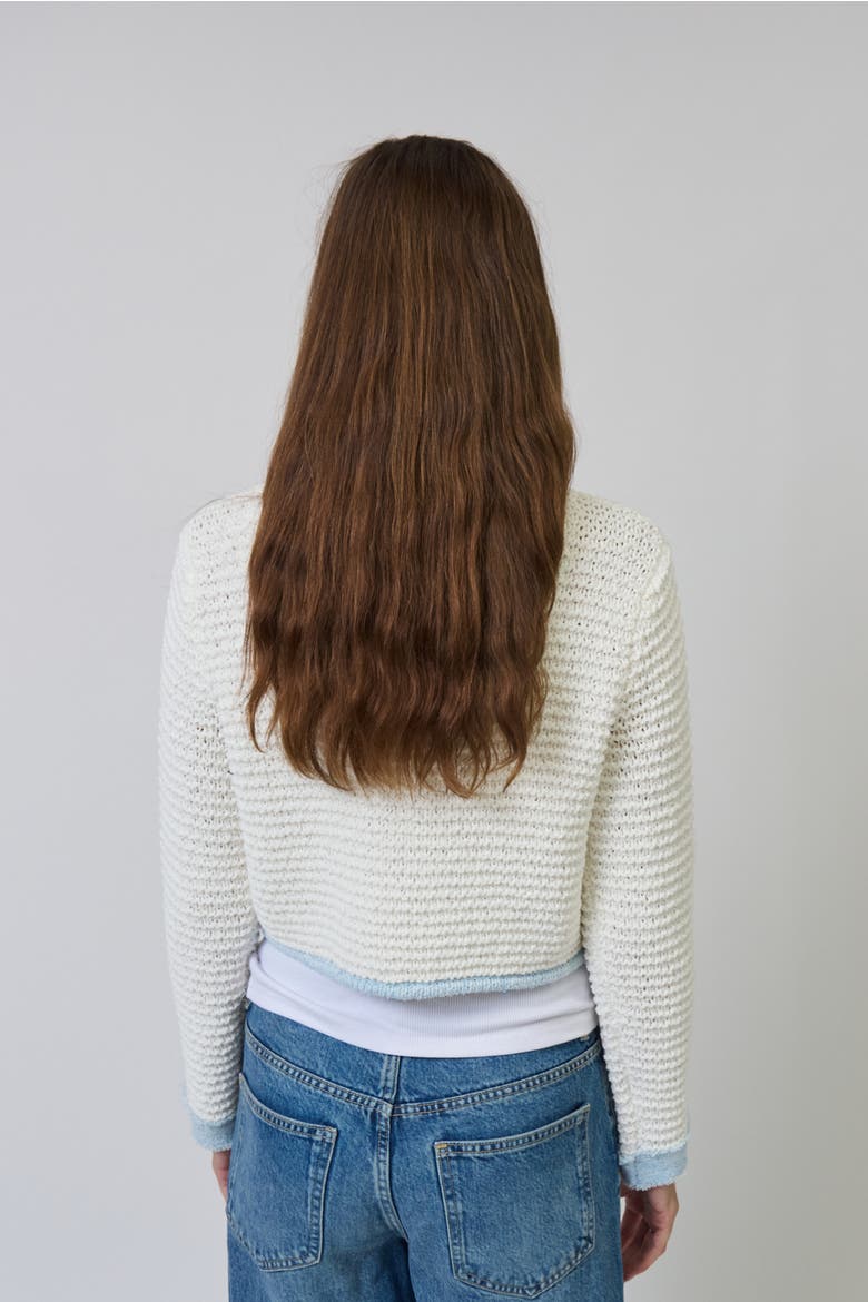 Celeste Cardigan, Alternate, color, WHITE BLUE