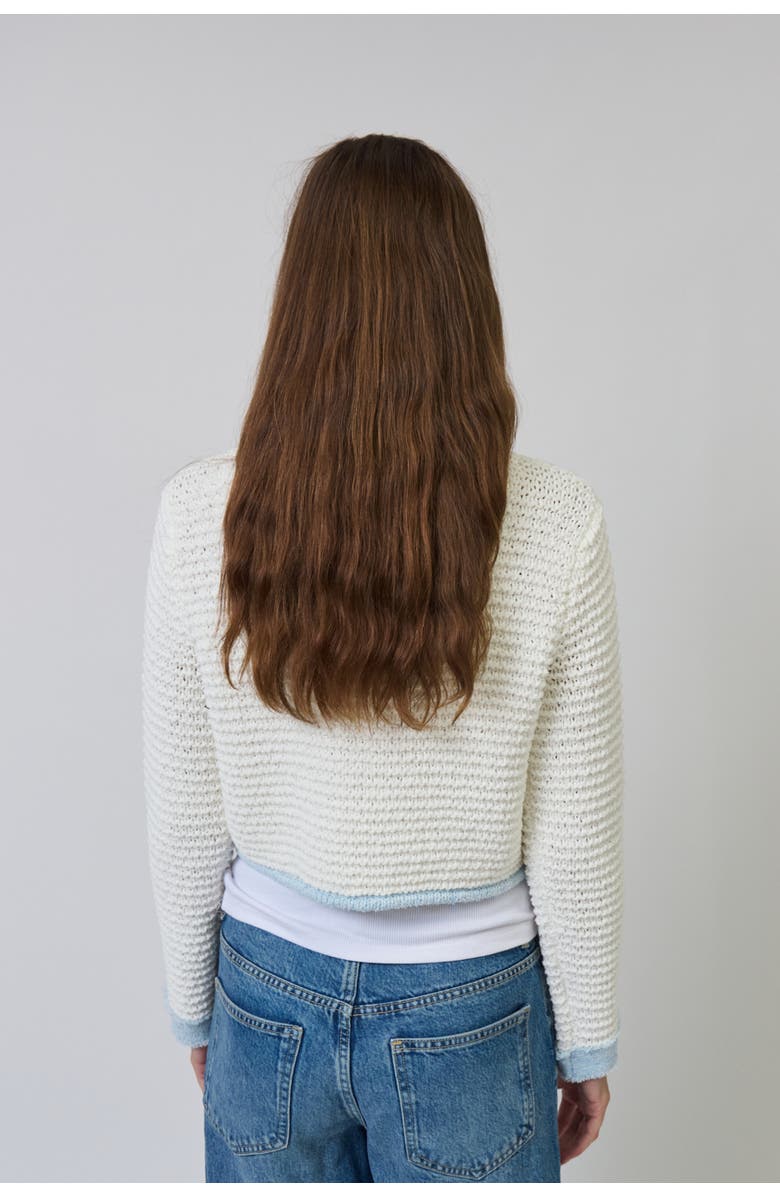 Central Park West Celeste Cardigan, Alternate, color, White Blue