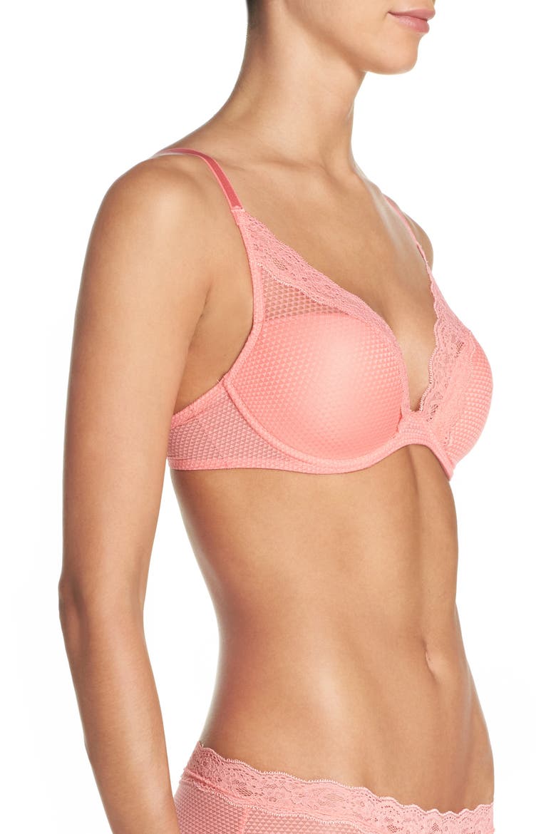'Brooklyn' Underwire T-Shirt Bra, Alternate, color, GRAPEFRUIT