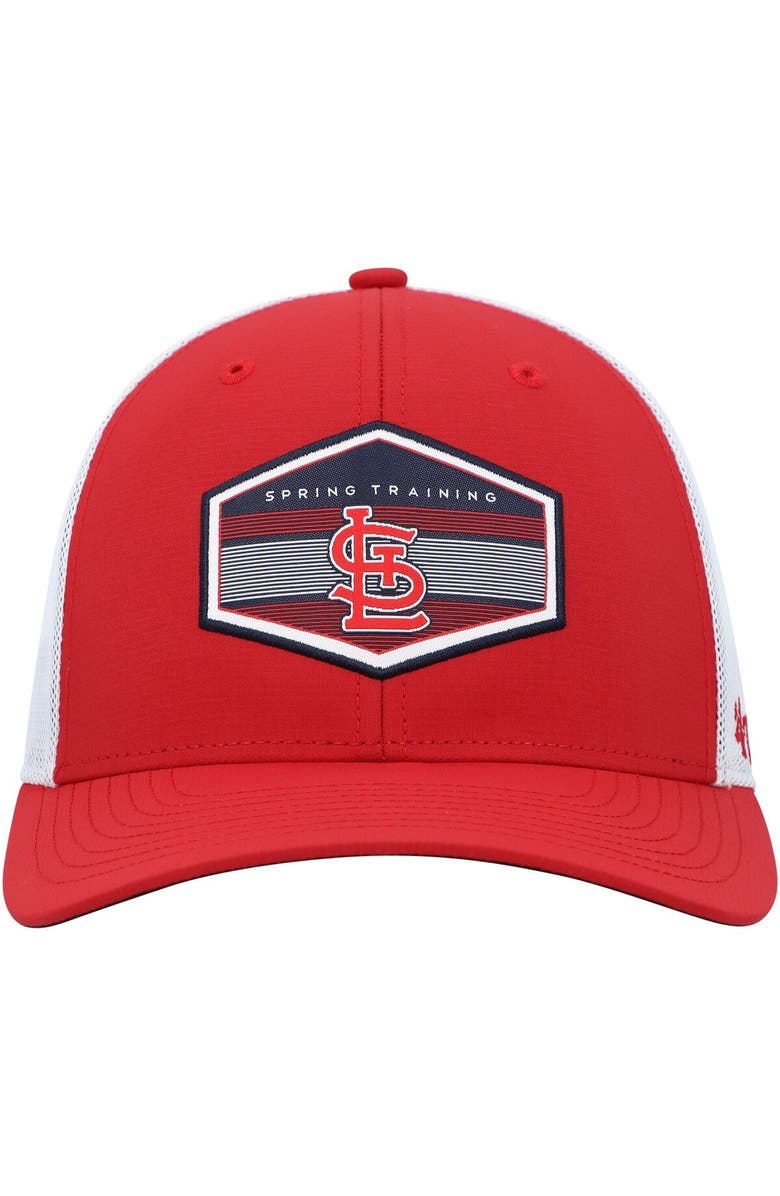 '47 Men's '47 Red/White St. Louis Cardinals Spring Training Burgess Trucker Adjustable Hat, Alternate, color, Red