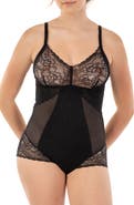 BODY BEAUTIFUL Power Mesh Front Shaping Panel Sexy Bodysuit