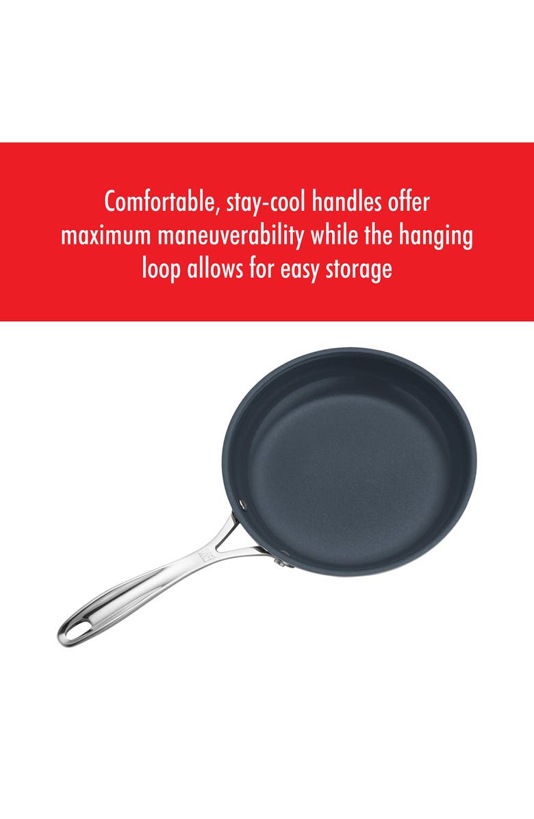 ZWILLING Clad CFX Stainless Steel Ceramic Nonstick Fry Pan 2-Piece Set, Alternate, color,