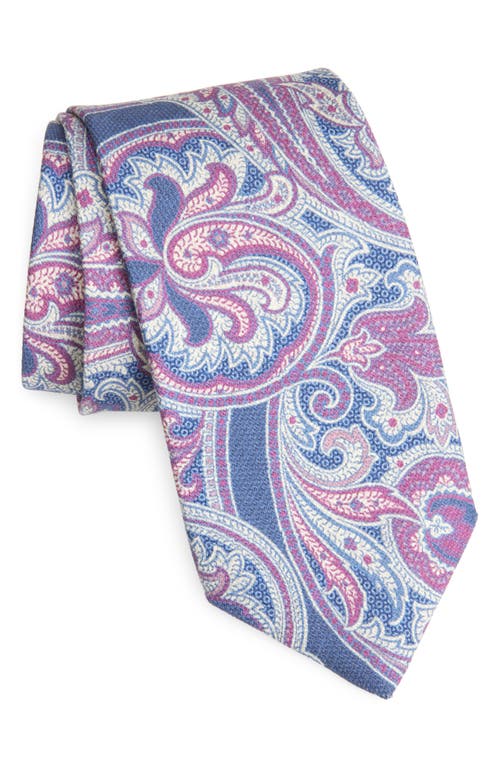David Donahue Paisley Silk Tie In Multi