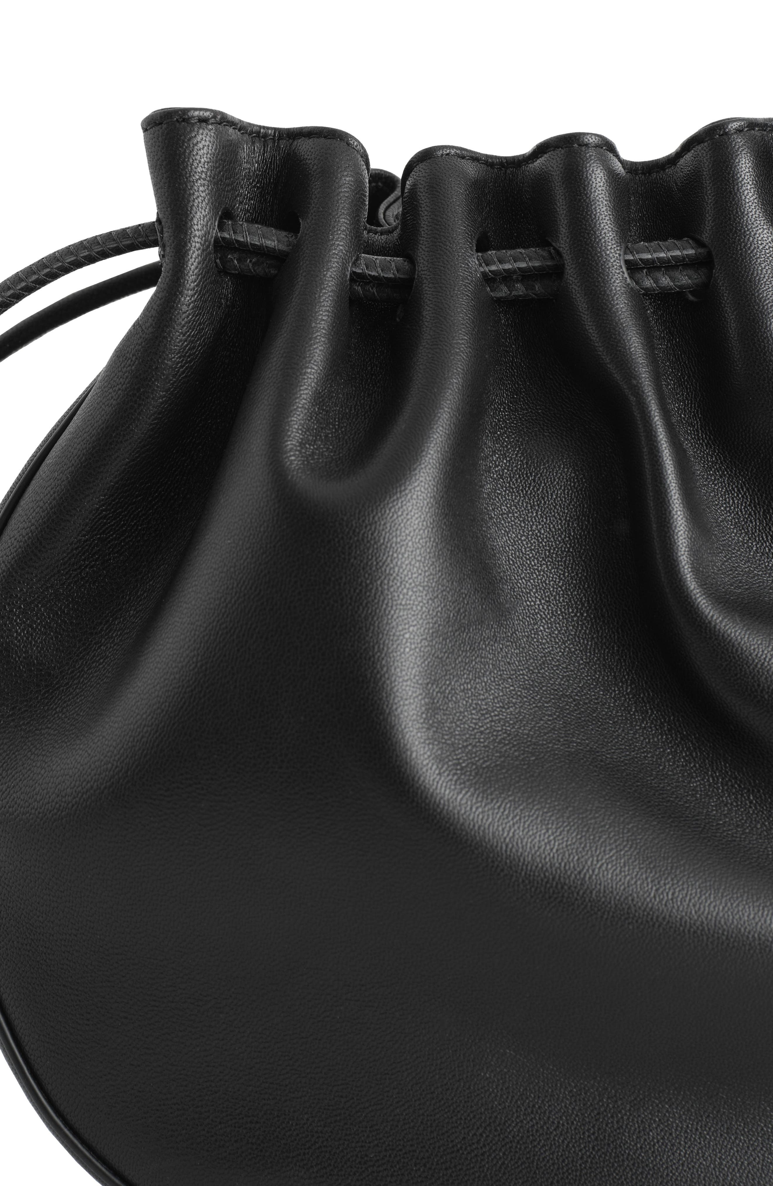 COS Leather Drawstring Crossbody Bag, Alternate, color, 