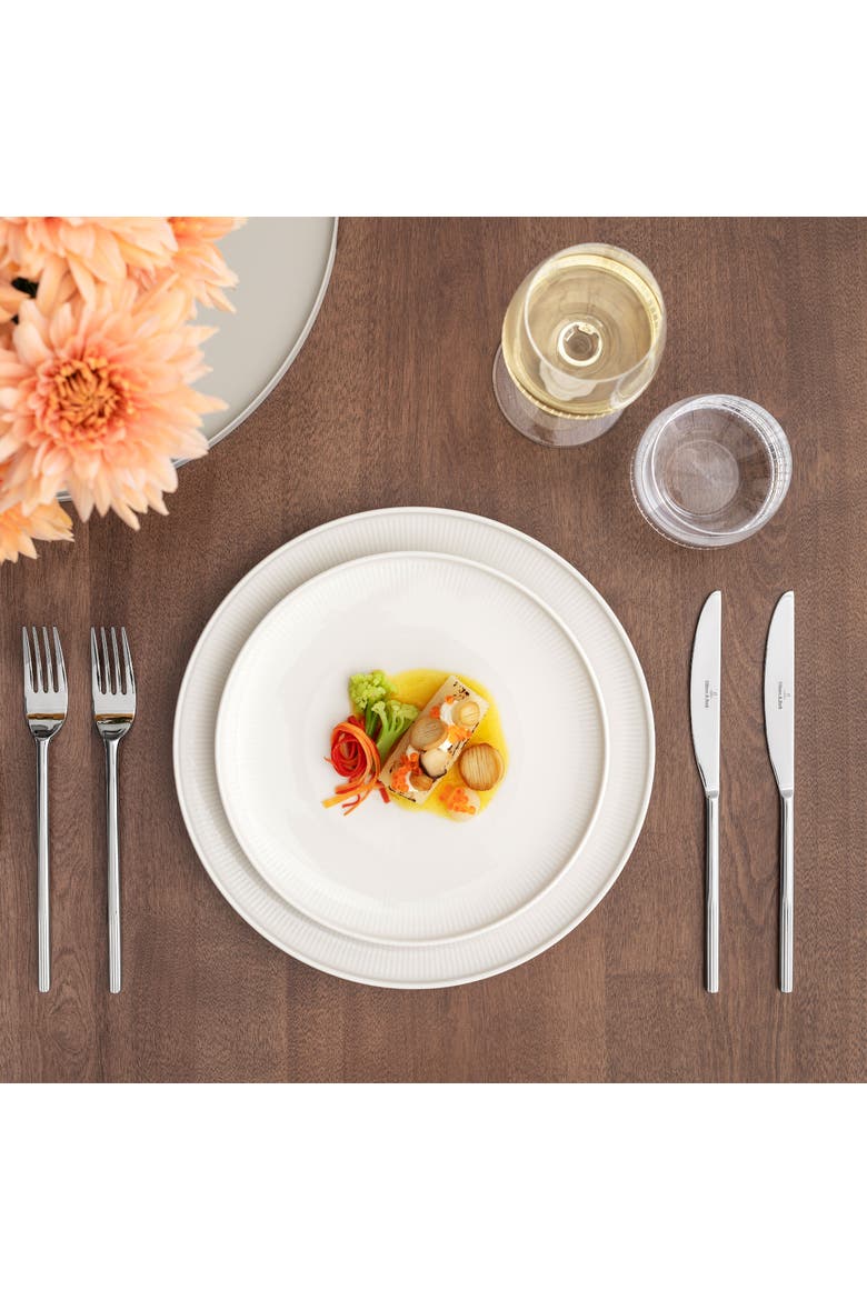 Afina Dinner Plate, Alternate, color, White