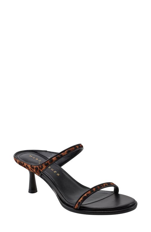 Marc Fisher Alondely Genuine Calf Hair Kitten Heel Slide Sandal