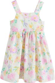 NEXT Kids' Floral Print Linen Blend Sundress