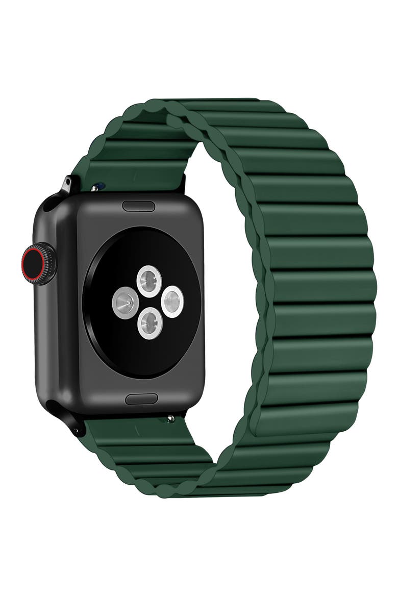 Silicone Apple Watch® Watchband, Alternate, color, DARK GREEN