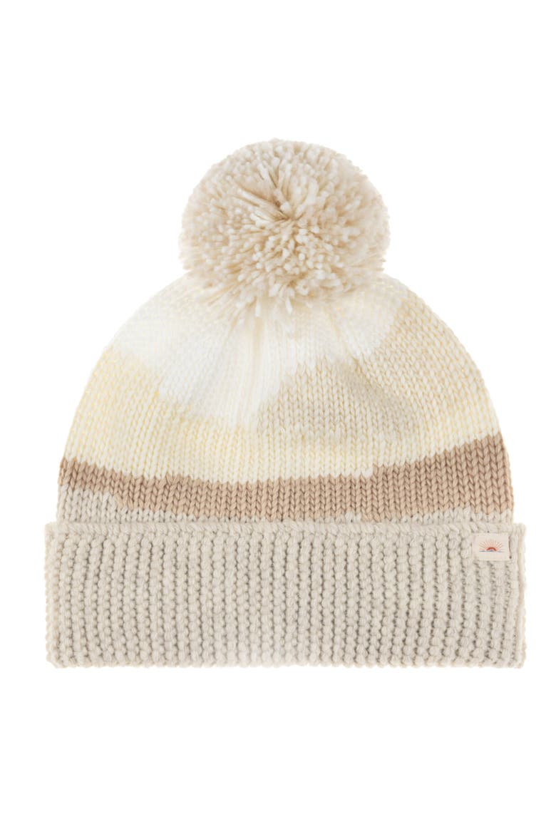 Sun And Wave Beanie, Main, color, Ivory Heather