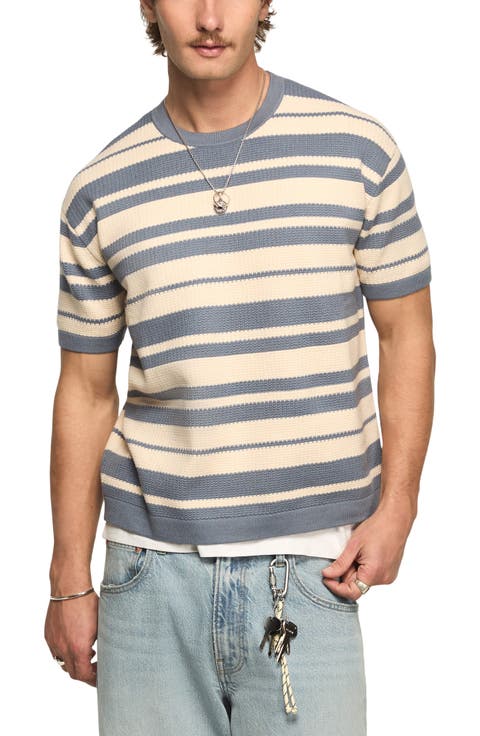 Texture Stripe Boxy T-Shirt