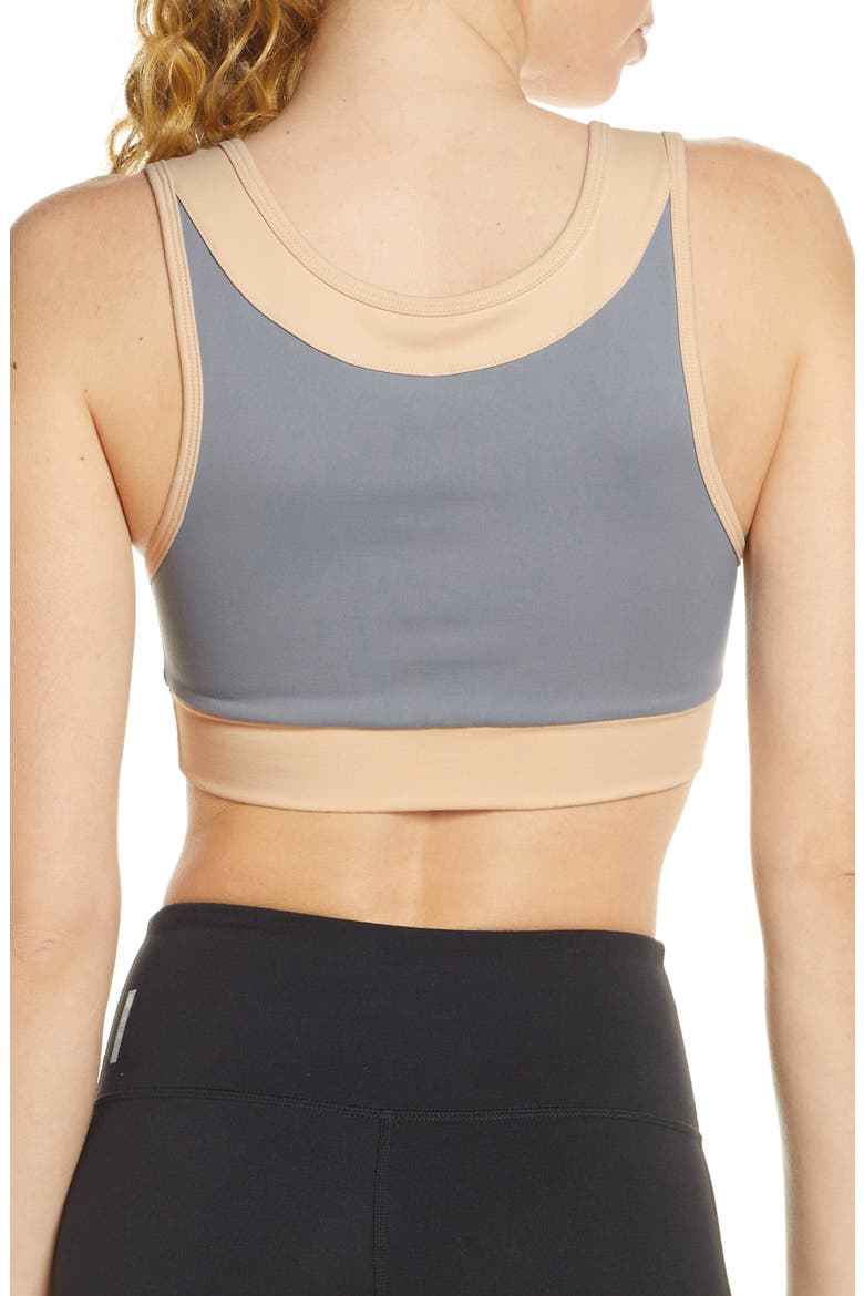 Geometric Sports Bra, Alternate, color, LILAC GREY/ BRAZILIAN SAND