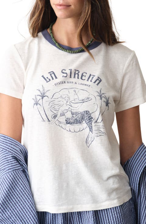 La Sirena Ringer Graphic T-Shirt