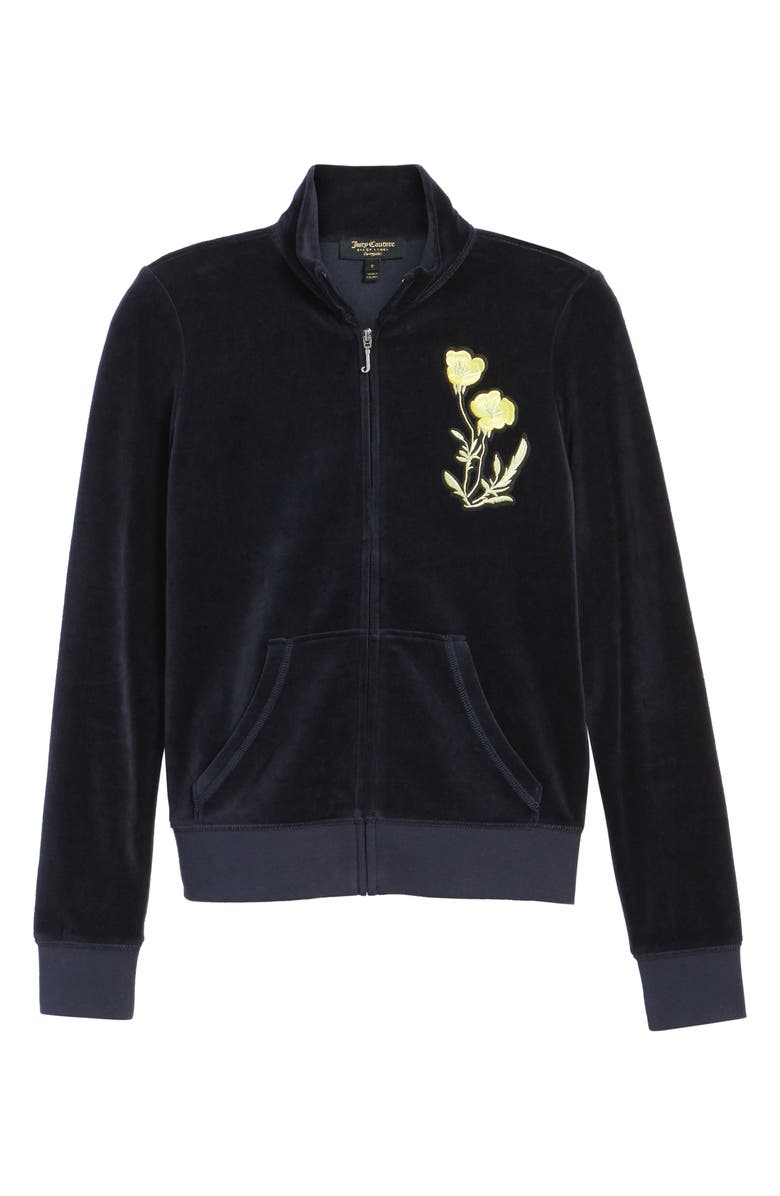 Juicy Couture Pretty Thing Fairfax Velour Track Jacket, Alternate, color, 