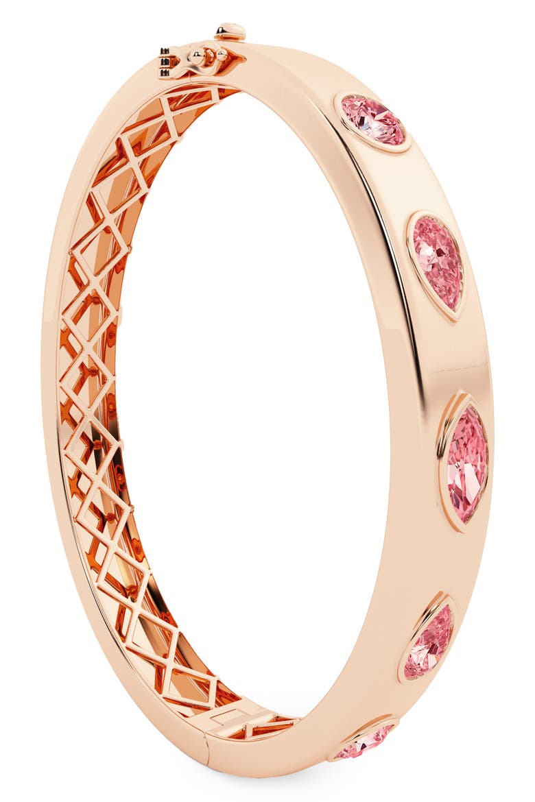 Yellow Lab Grown Diamond Bangle, Alternate, color, 18K ROSE GOLD