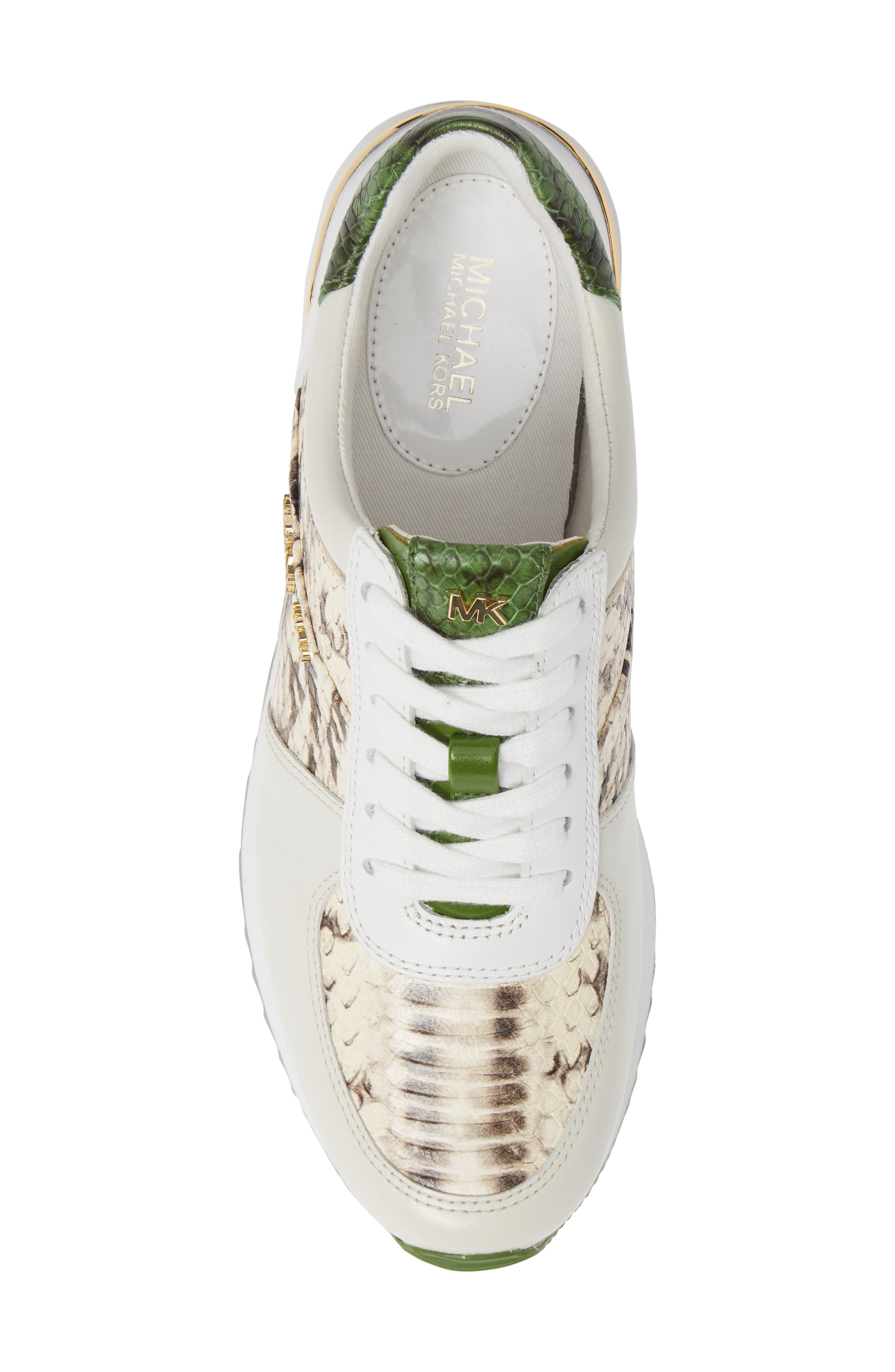Allie Trainer Sneaker, Alternate, color, GREEN MULTI SNAKE PRINT