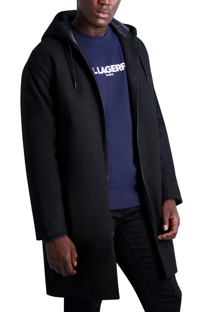 KARL LAGERFELD PARIS Hooded Parka, Main, color, 
