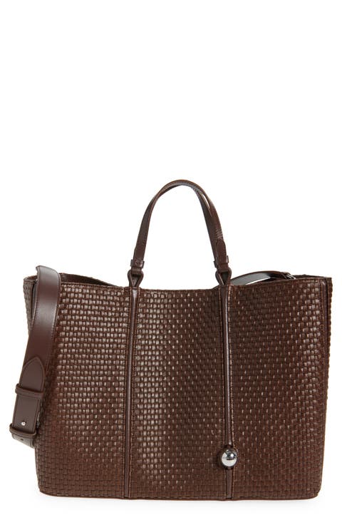 The Marino Woven Faux Leather Horizontal Shopper Bag
