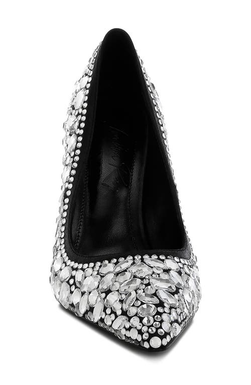 London Rag Iceout Crystal Embellished Pump In Black