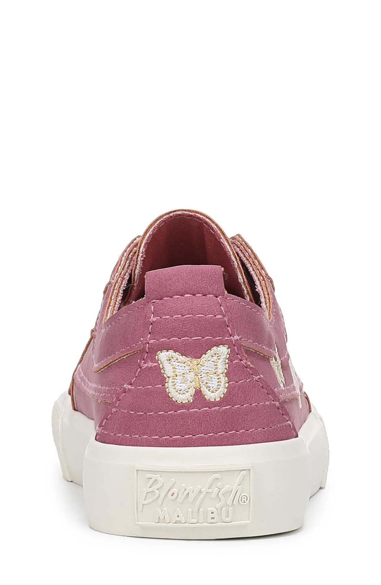 Blowfish Malibu Kids' Sadie Embroidered Butterfly Sneaker, Alternate, color, Mauve Pink