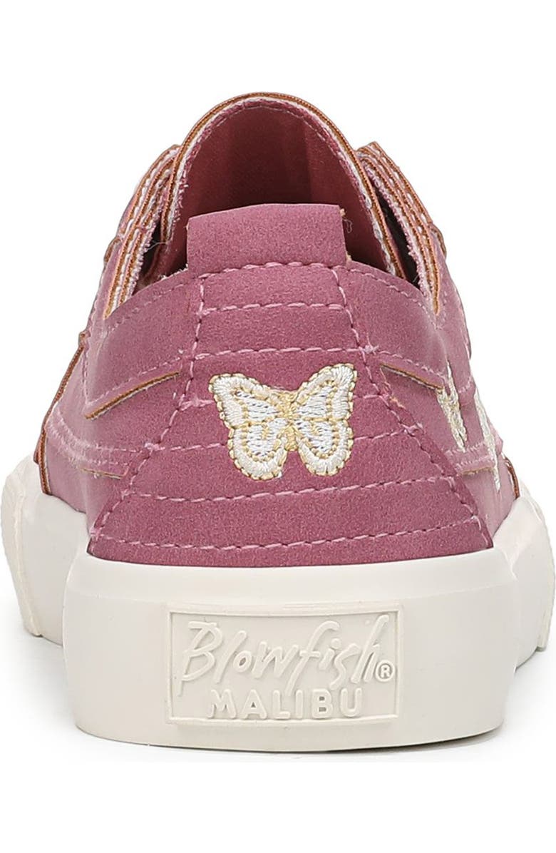 Blowfish Malibu Kids' Sadie Embroidered Butterfly Sneaker, Alternate, color, Mauve Pink