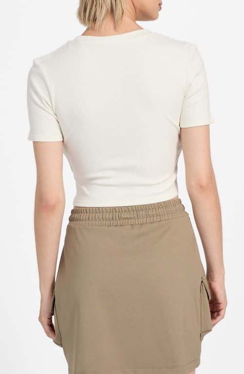 Guess Carla Crop T-shirt In White