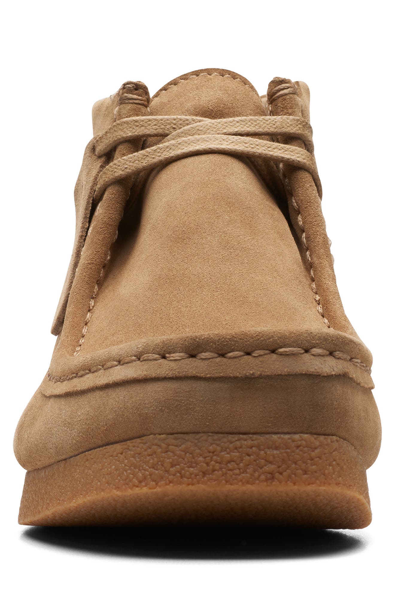 Clarks<sup>®</sup> Wallabee Suede Boot, Alternate, color, Dark Sand Suede