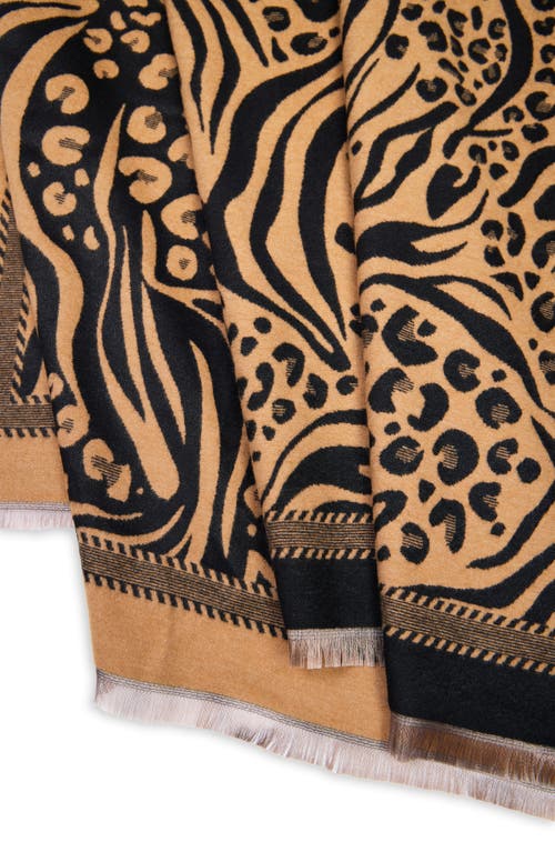 Saachi Mixed Animal Print Scarf In Neutral