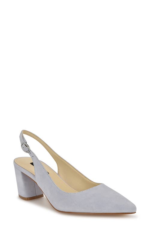 Nine West Kamsee Slingback Pointed Toe Pump In Light Blue