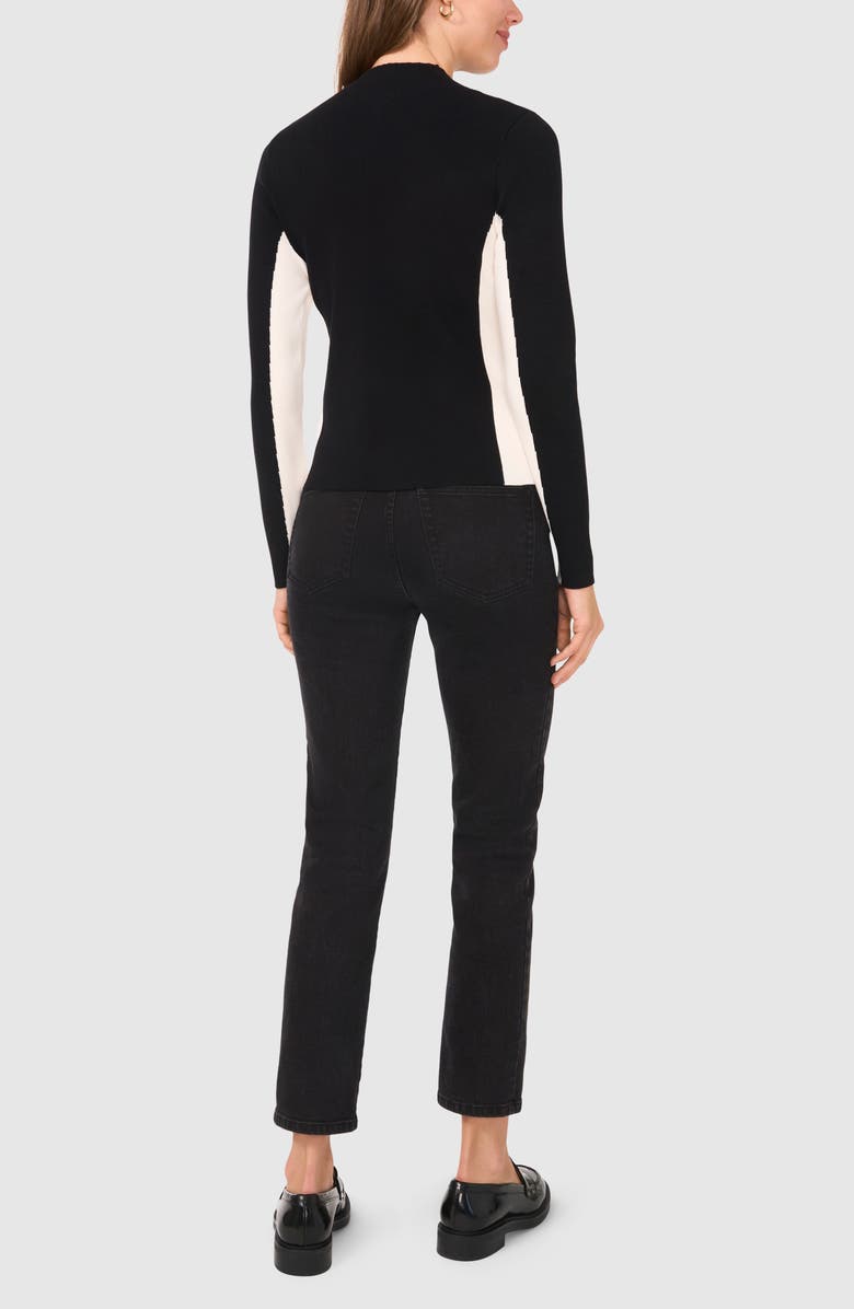 Halogen<sup>®</sup> Colorblock Mock Neck Sweater, Alternate, color, 
