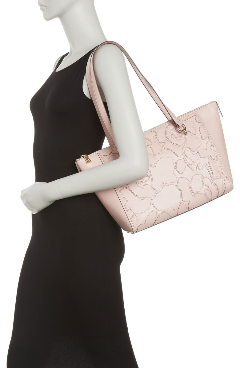 DKNY Sara Abstract Print Leather Tote Bag, Alternate, color,