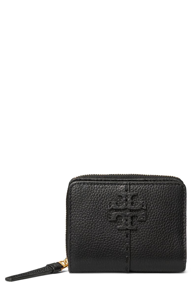 Tory Burch McGraw Bifold Leather Wallet, Main, color,