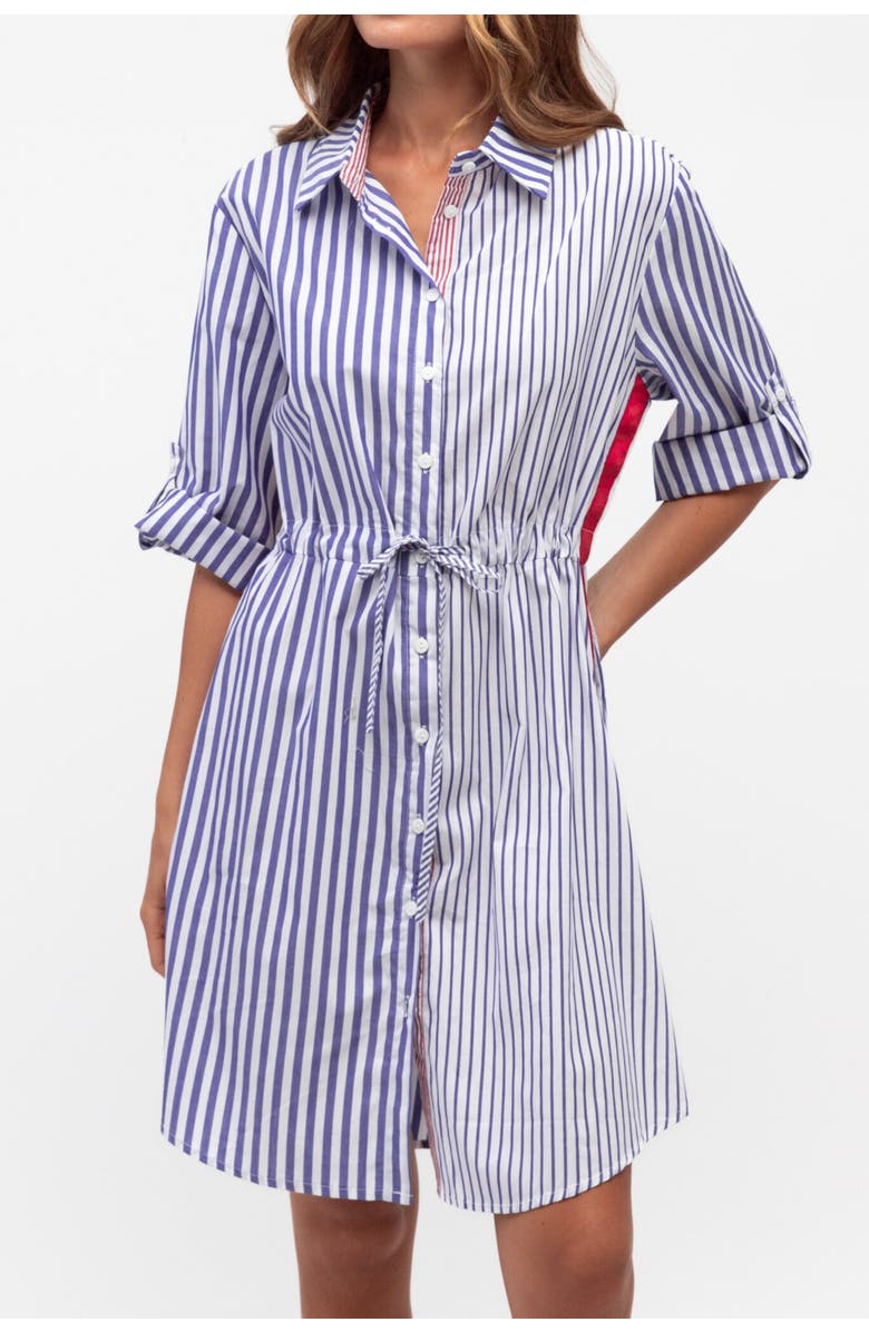 Label of Love Multi Stripe Dress, Alternate, color, Navy