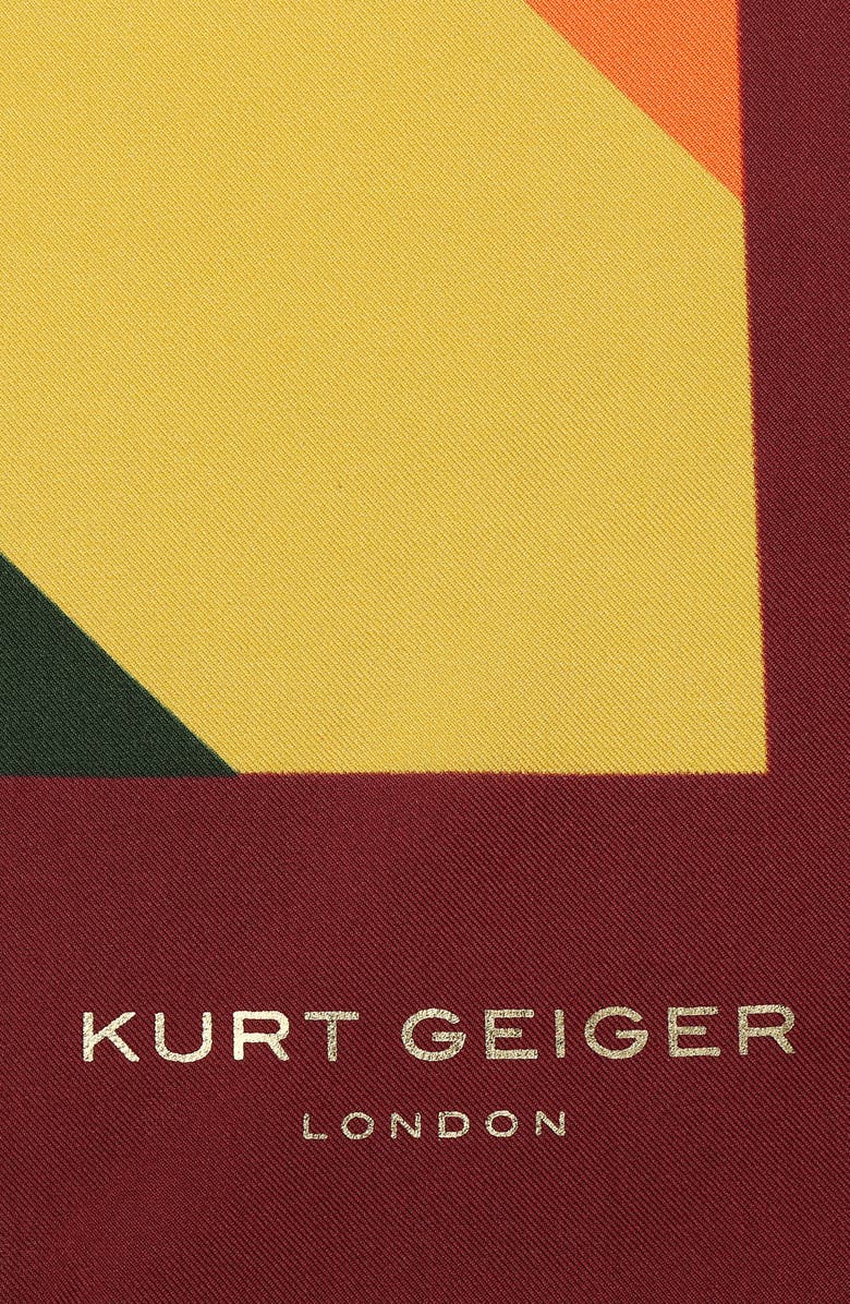 Kurt Geiger London Dark Rainbow Silk Square Scarf, Alternate, color, Dark Rainbow