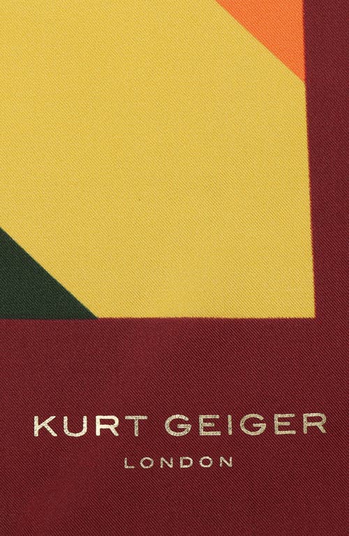 Kurt Geiger London Dark Rainbow Silk Square Scarf In Multi