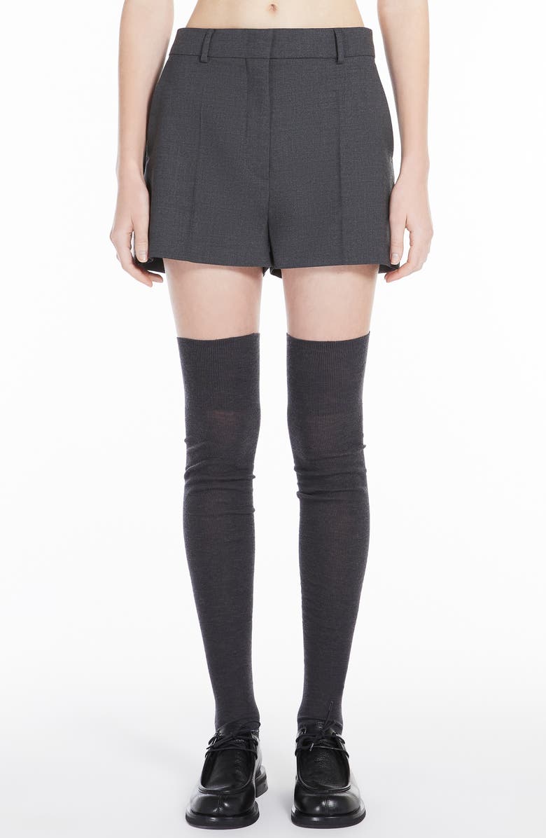 SPORTMAX Virgin Wool Shorts, Main, color, 
