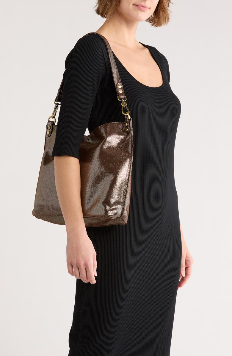 HOBO Pier Leather Tote, Alternate, color, Coffee Galaxy