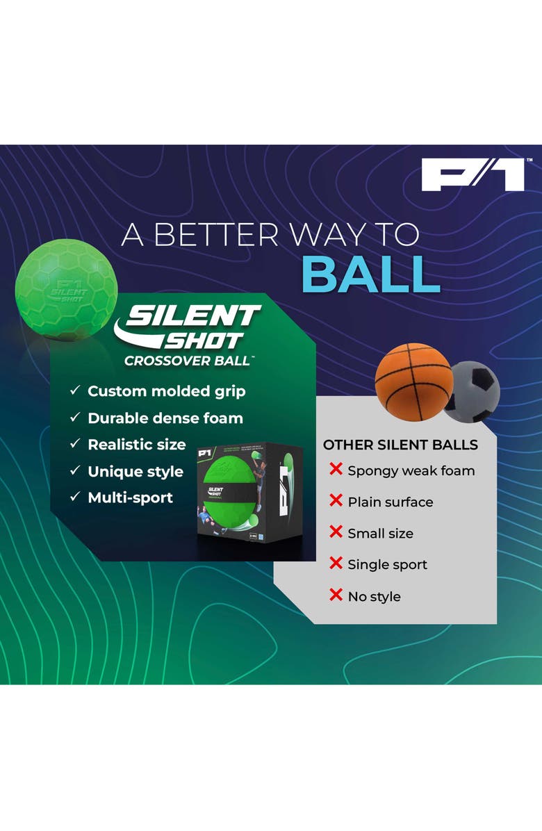 Hape Silent Shot Crossover Ball, Alternate, color, Green