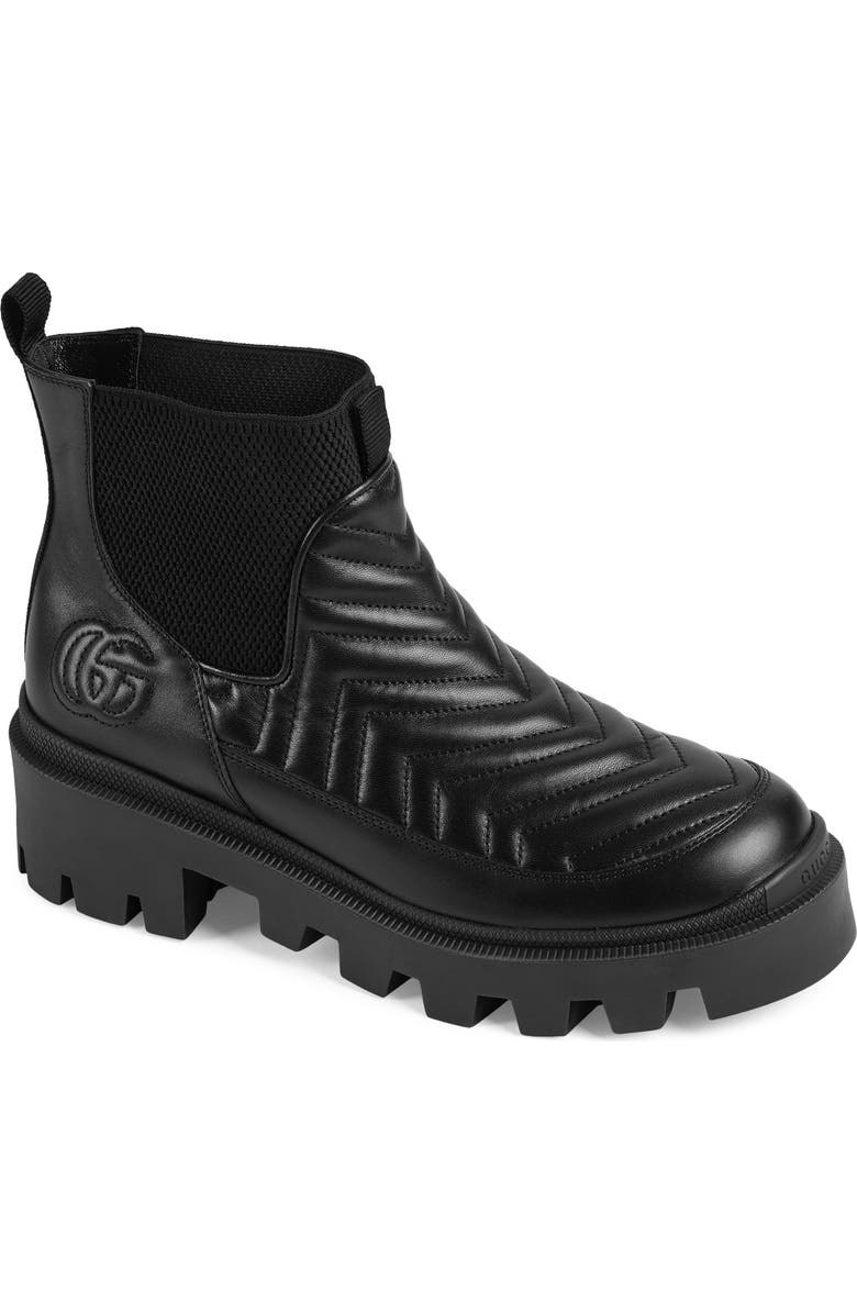 Gucci Frances Matelassé Chelsea Boot, Main, color,