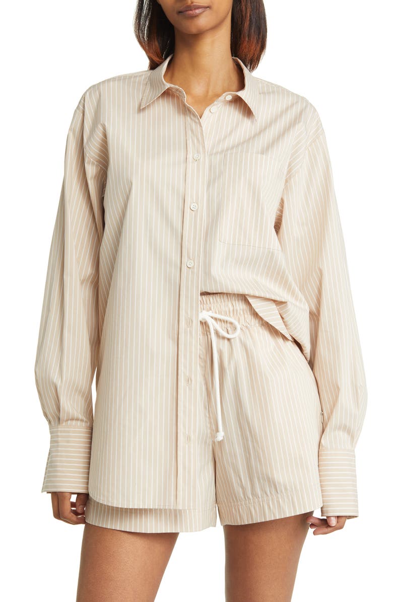 FRAME The Oversize Pinstripe Shirt, Main, color, 