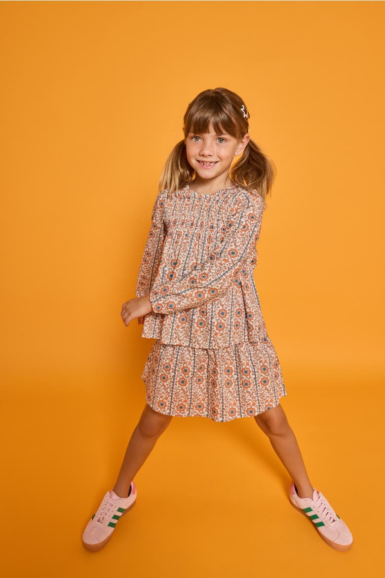 Kids' Anita Top, Alternate, color, Verbier Vines Orange