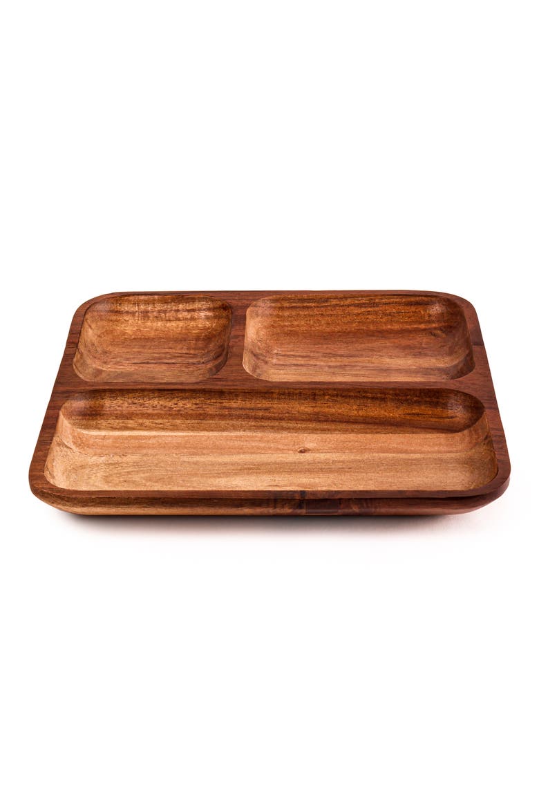 Acacia Wood Tray, Alternate, color, NATURAL