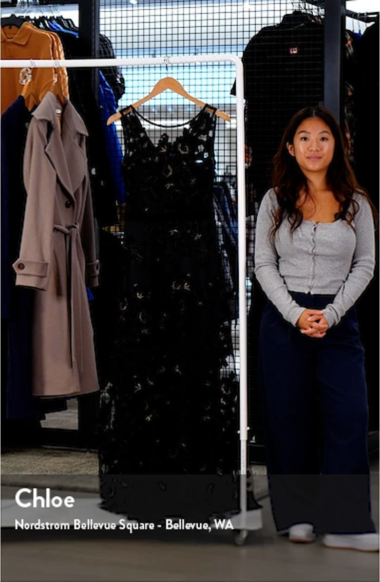 Flocked Metallic Tulle Gown, sales video thumbnail